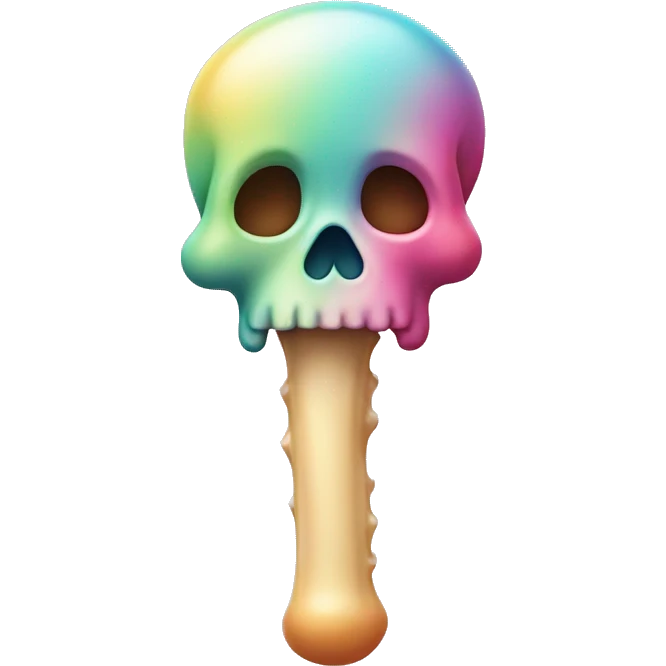 candy colored bone emoji