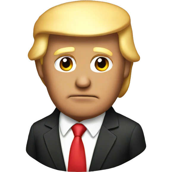 Donald Trump with suit emoji