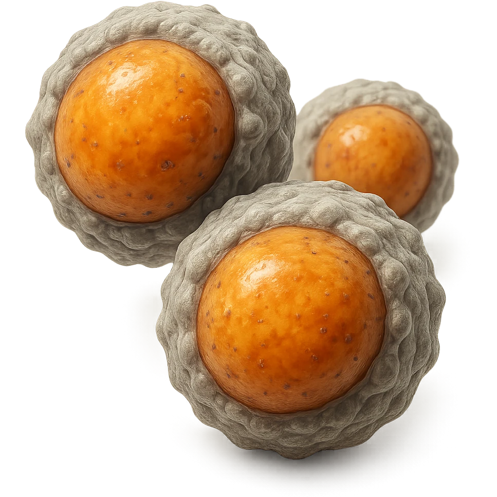 stubborn fat cells, hyper realistic style, cellular details, clinical atmosphere, white background emoji