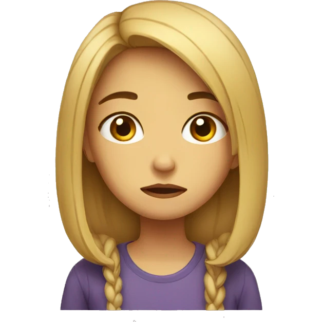sad girl emoji