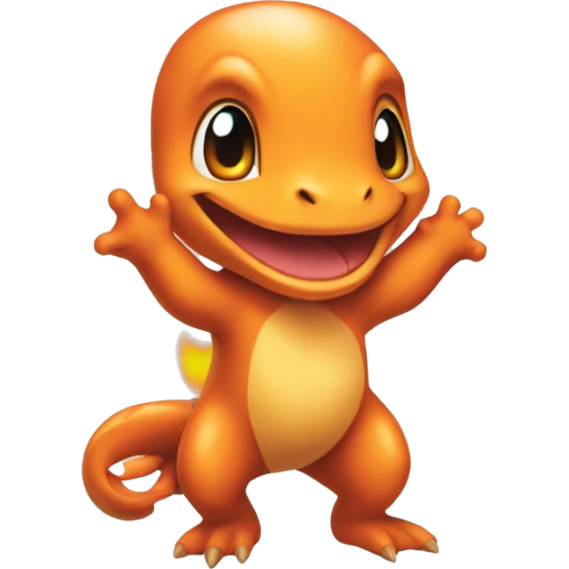 charmander on white background. emoji