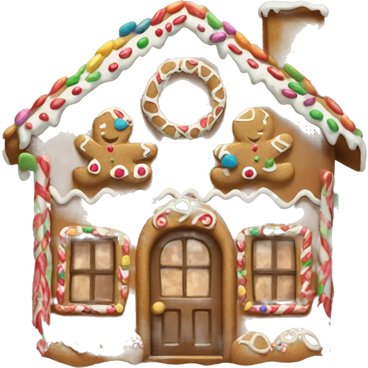 Gingerbread house emoji