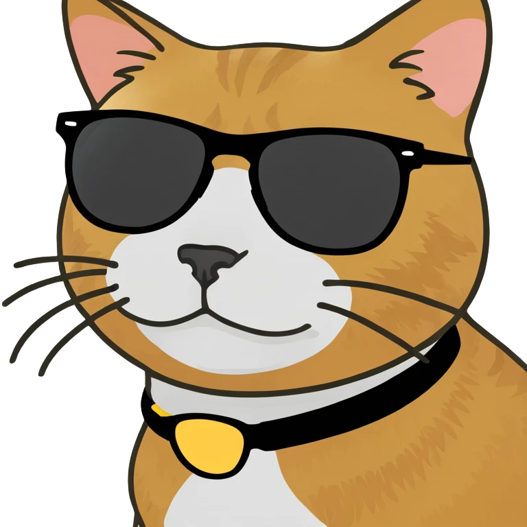Cat with sunglasses emoji