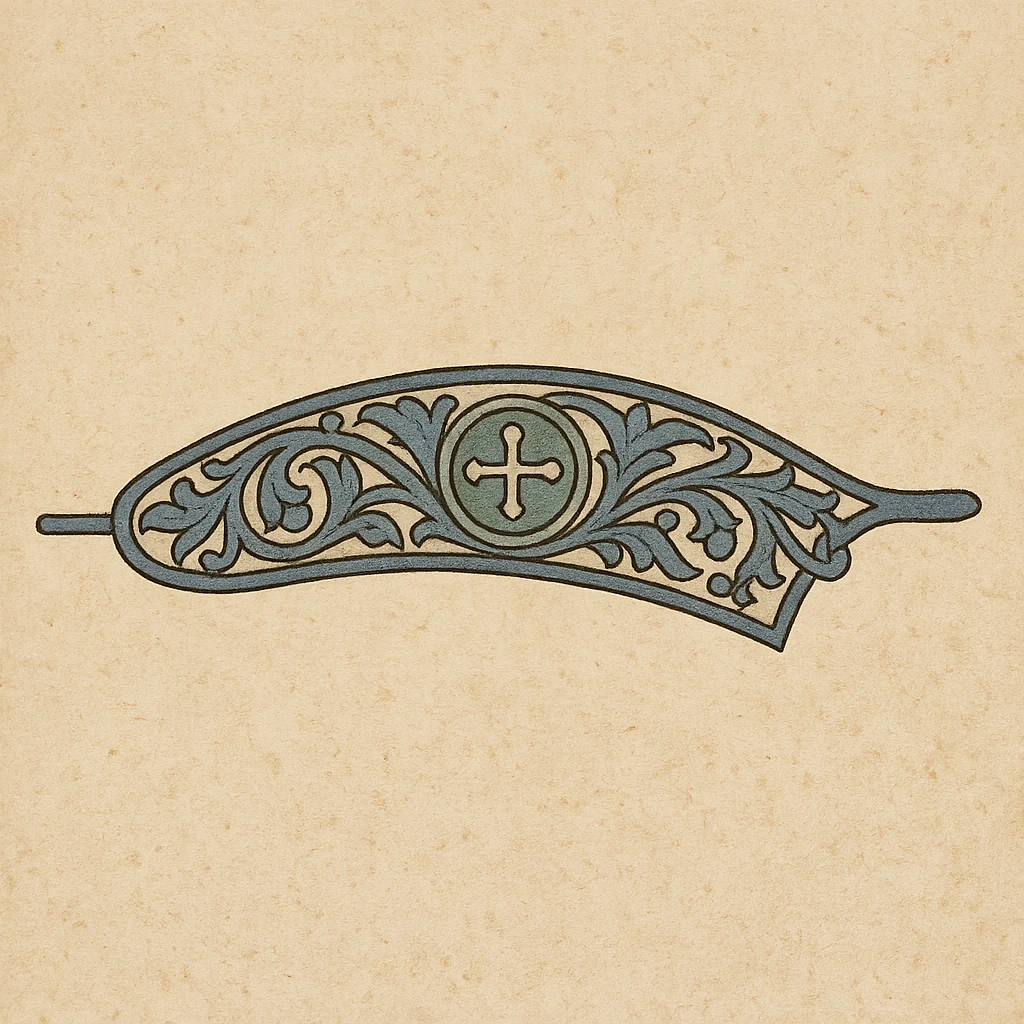 hairclip, illuminated manuscript, medieval art style emoji