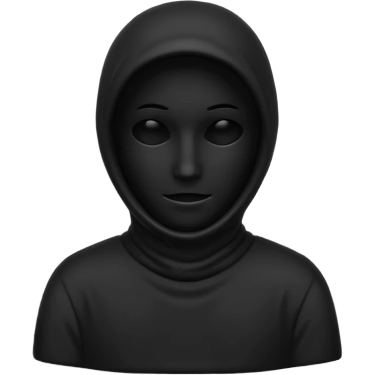 silueta negra persona sin rostro emoji
