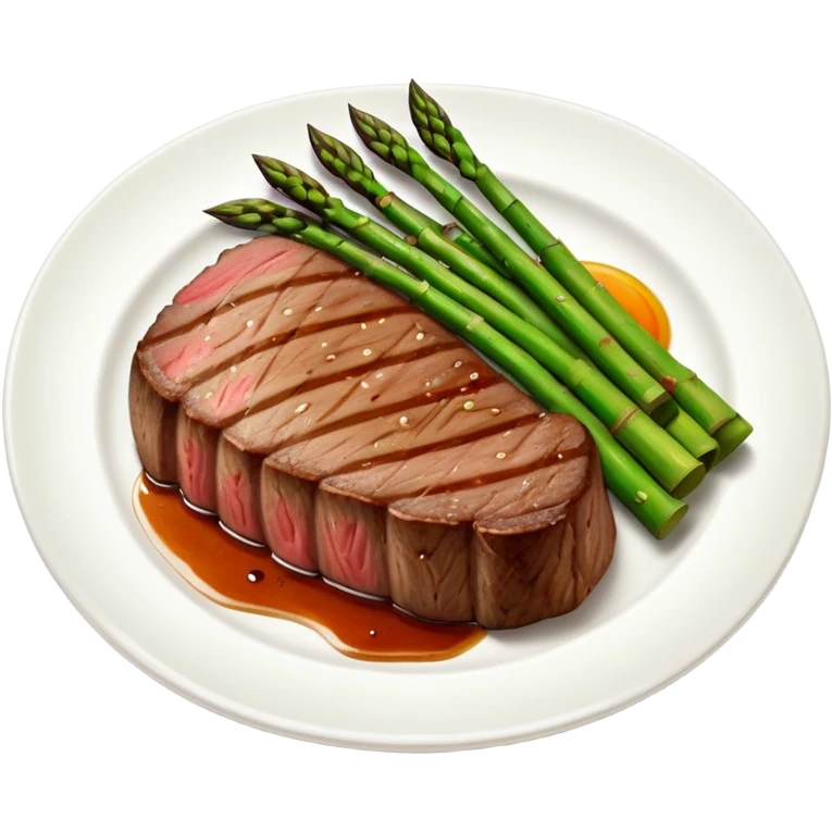 Prime steak and asparagus  emoji