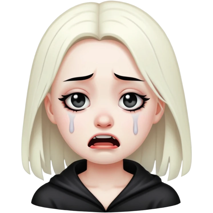 Goth girl crying emoji emoji
