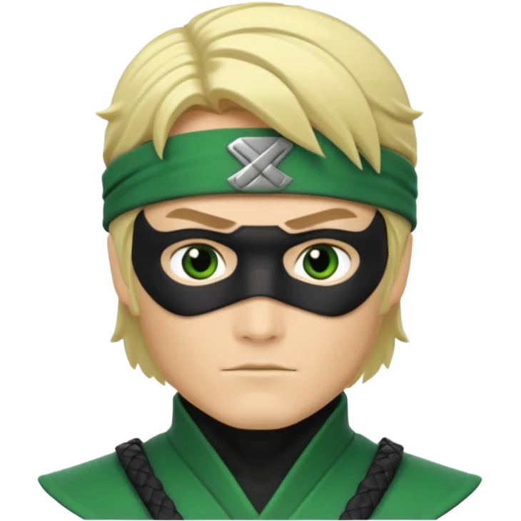 Green ninja Lloyd garmadon blonde hair emoji