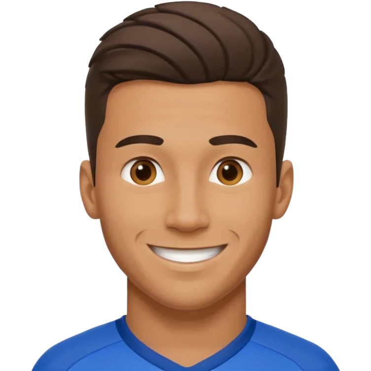 soccer player man blue jersey emoji