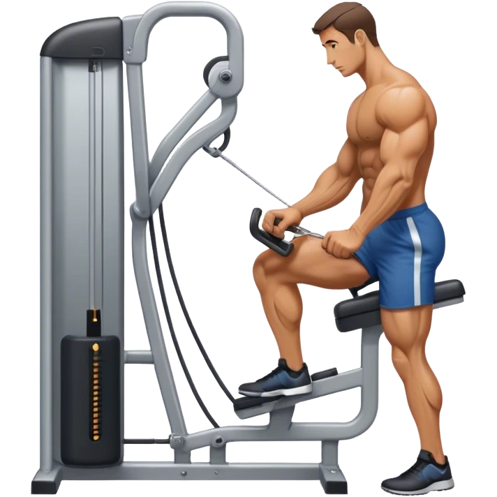 side-view man cable-machine tricep-pushdown emoji