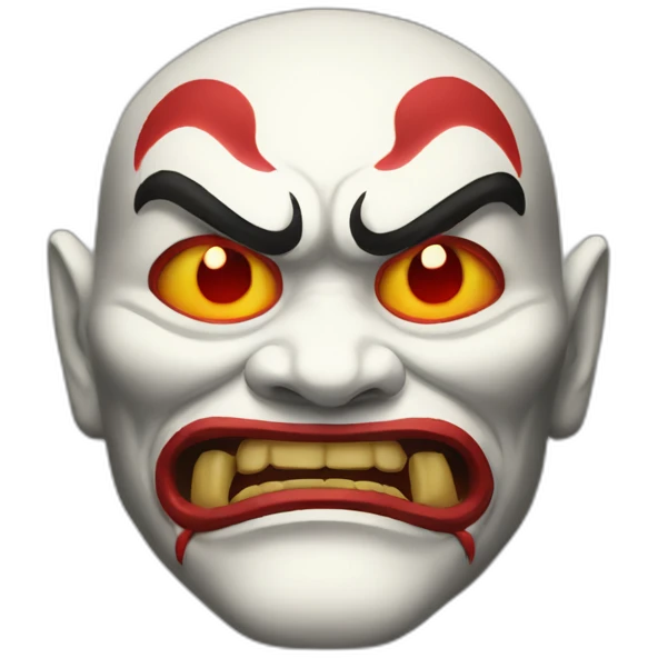 evil kabuki devil emoji