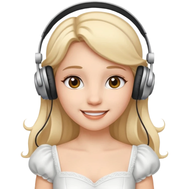 princess with headphones

 white dress emoji