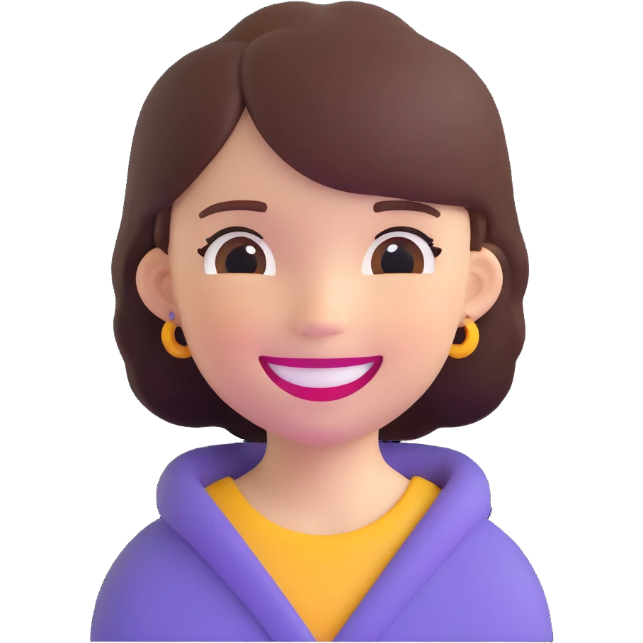 girl with smile emoji