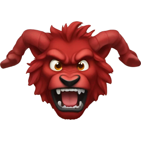 Beast in red emoji