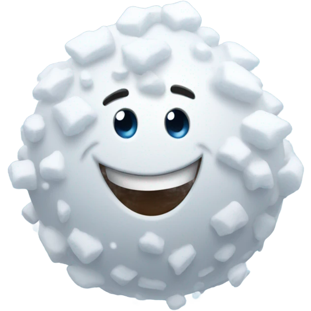 excited face pile of snow  emoji