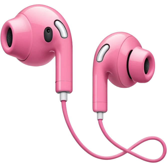 Pink earpod emoji