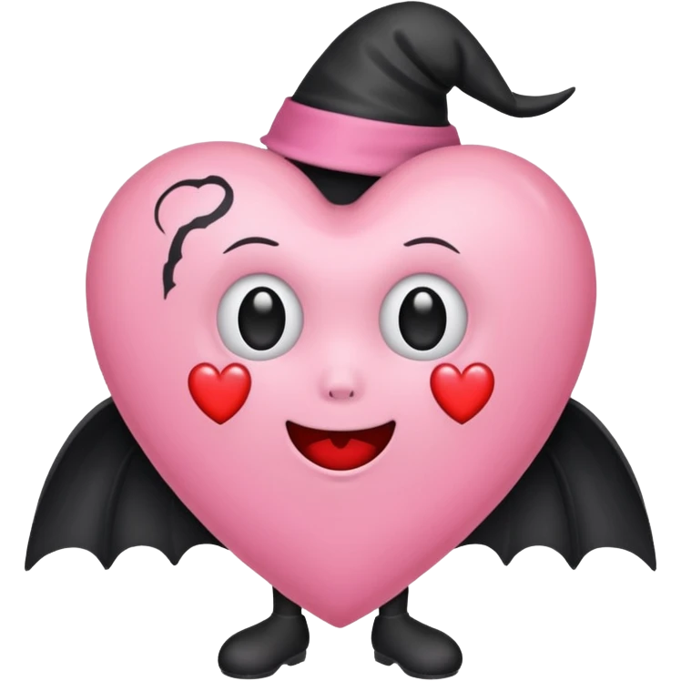  pastel pink heart Halloween emoji