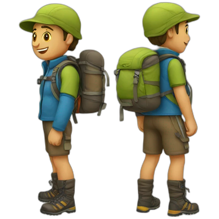 hiker  emoji