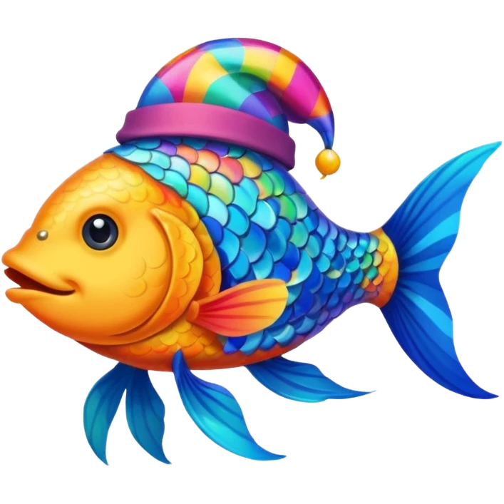 poisson avec chapeau emoji