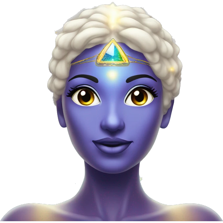 Pleiadian radiant glowing diva woman female third eye emoji