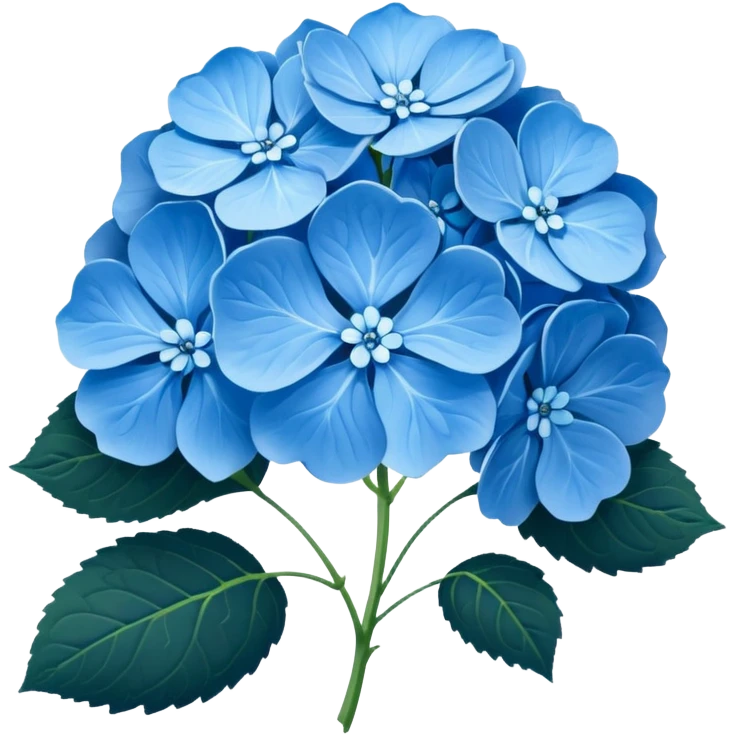 flower blue hydrangea emoji
