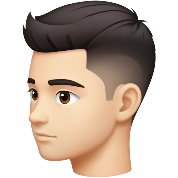 A low taper fade haircut emoji