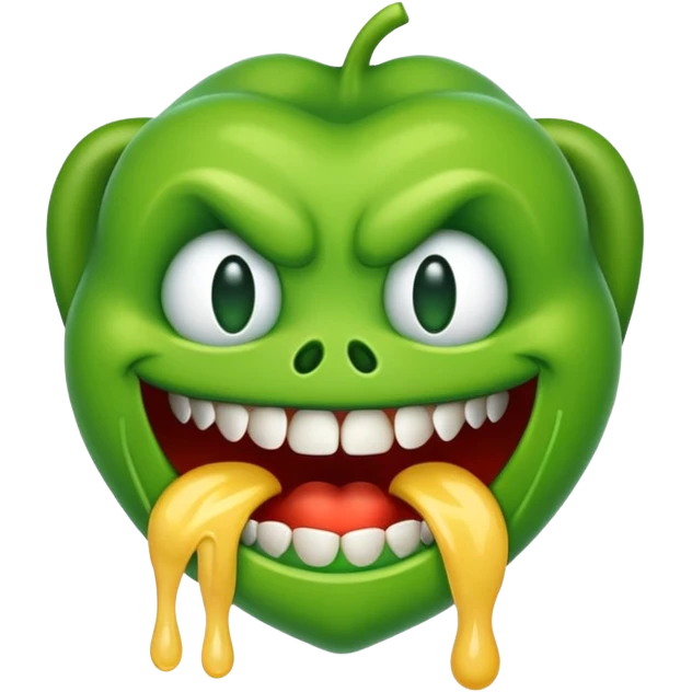 Evil greedy hungry salivating emoji emoji