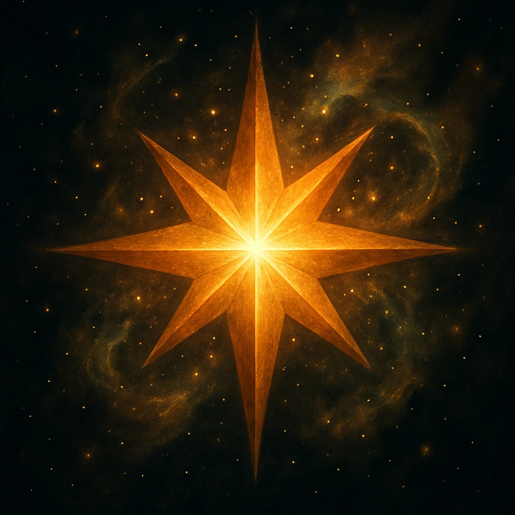 a magnificent star, surrounded by a magical glow, looking impressive emoji