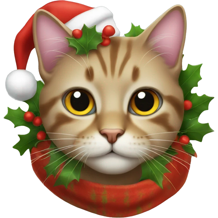 Christmas cat emoji