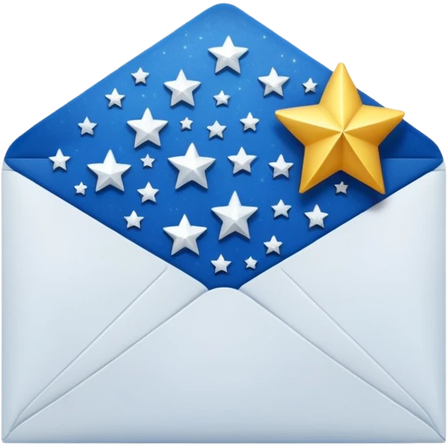 envelope with stars around it emoji