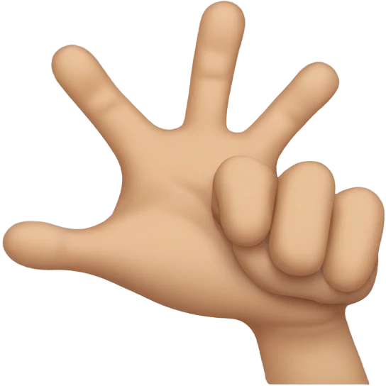 hand with a thumb and 4 fingers emoji