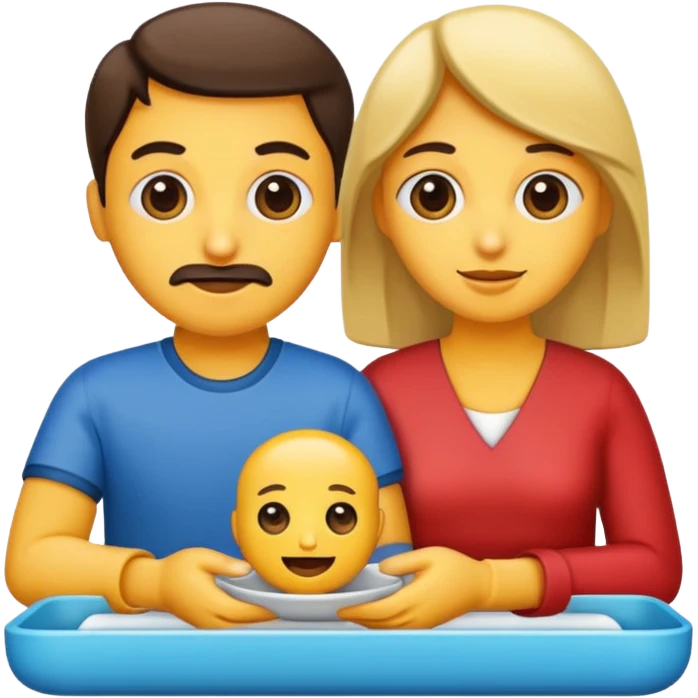 familia besandose emoji