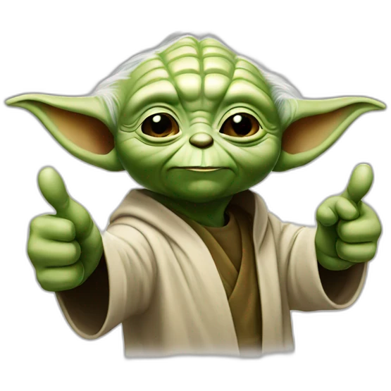 Yoda doing thumbs up  emoji