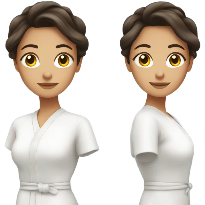 Brunette in spa emoji