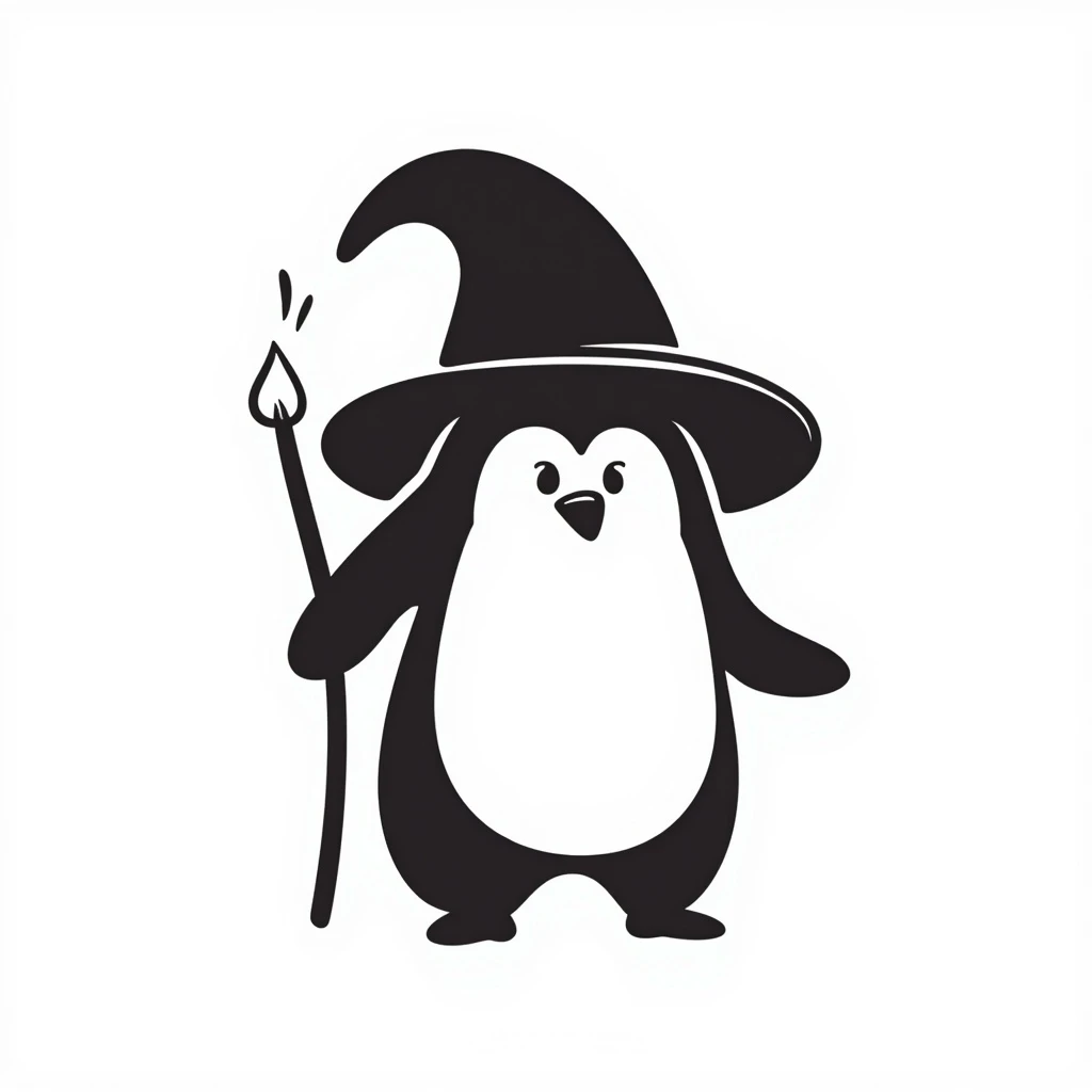 Penguin Wizard emoji