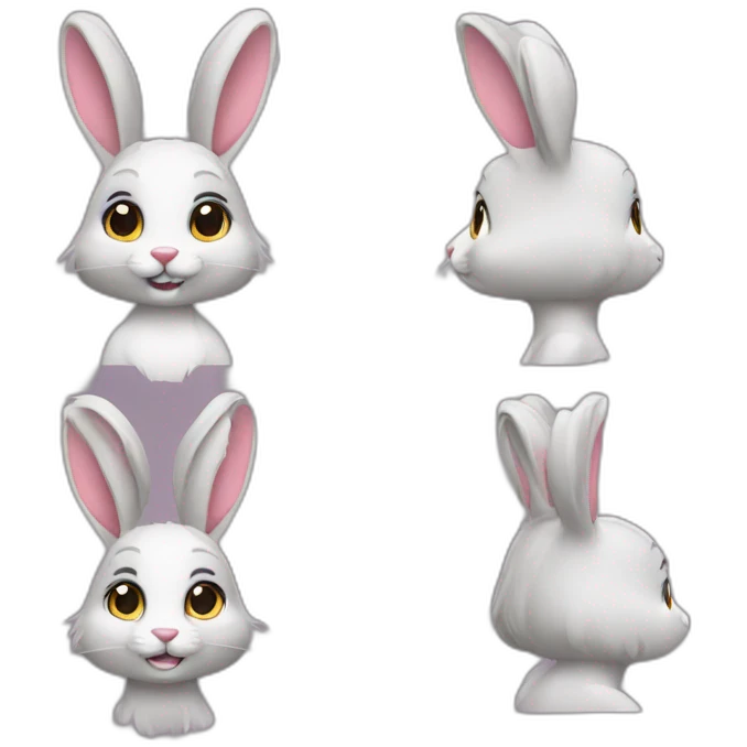 Bunny-as-hairdresser emoji