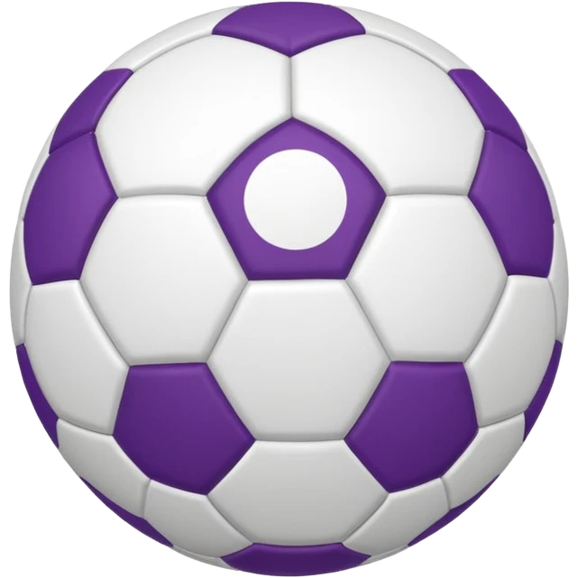 bola de futebol branco e roxa emoji