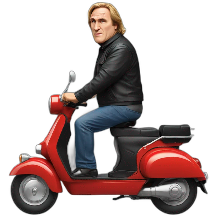 Gérard Depardieu scooter emoji