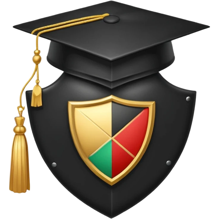 Graduation Cap + Shield emoji