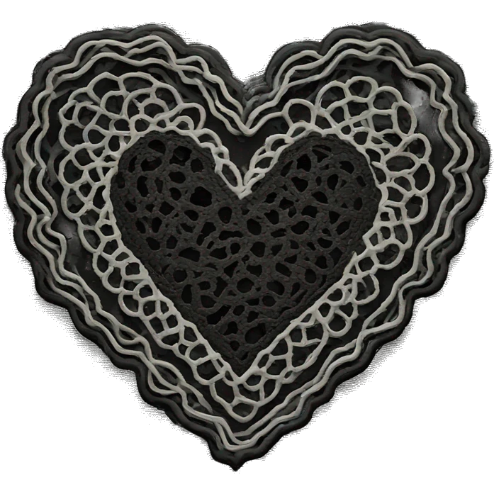Black lace heart emoji