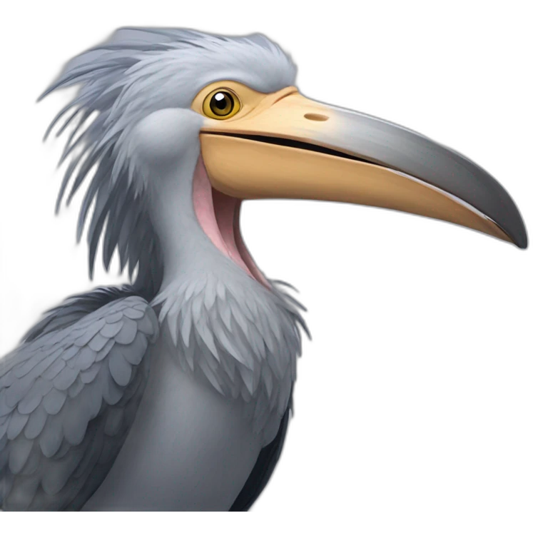 Laughing shoebill emoji