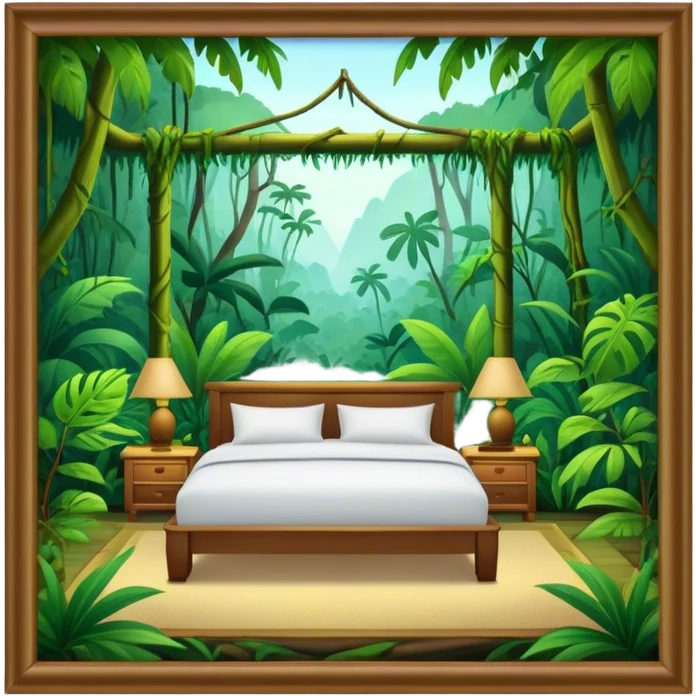 Bedroom in the rainforest emoji
