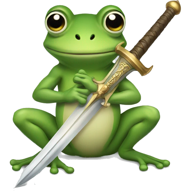 Frog with a sword emoji