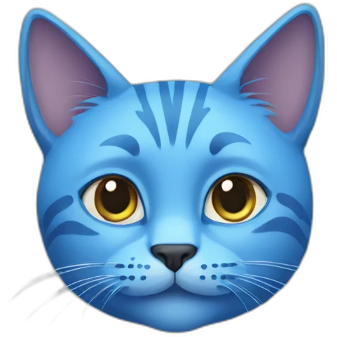 Blue cat emoji