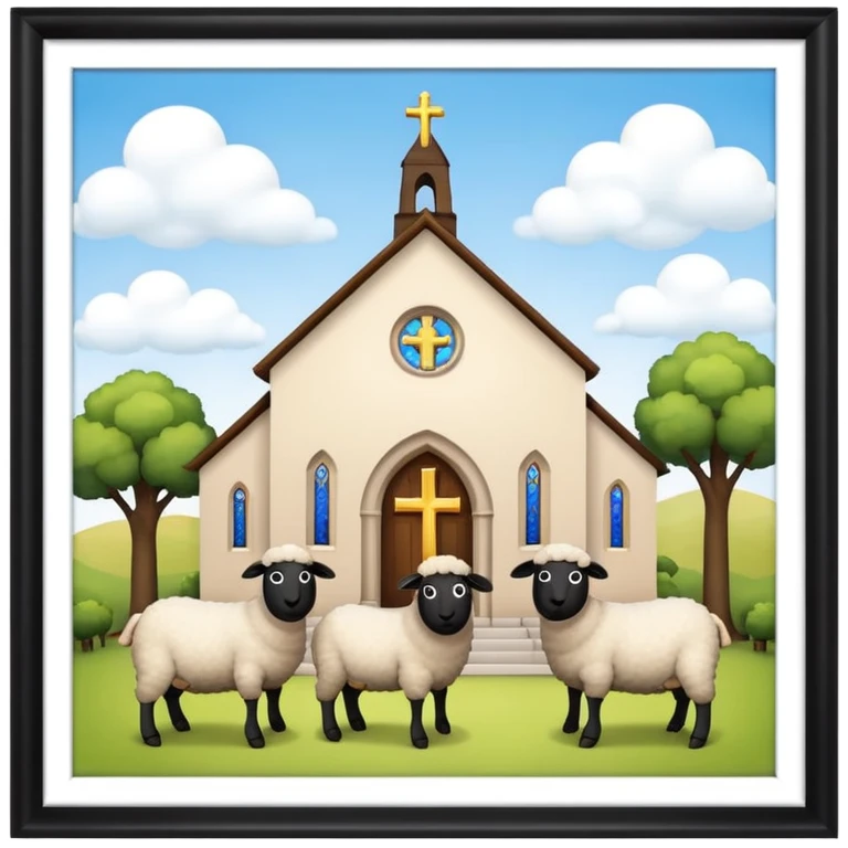 Sheep in church emoji