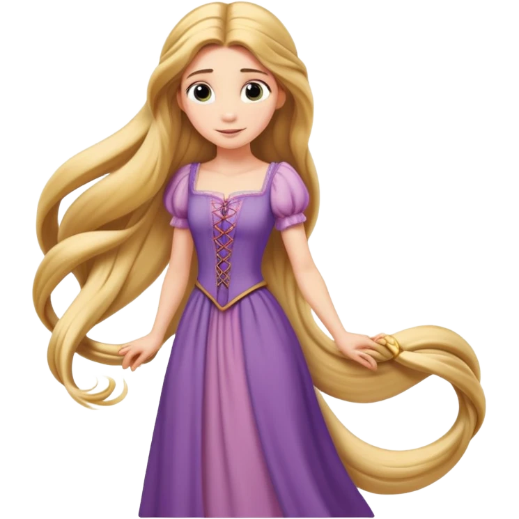 Rapunzel with long flowing hair emoji