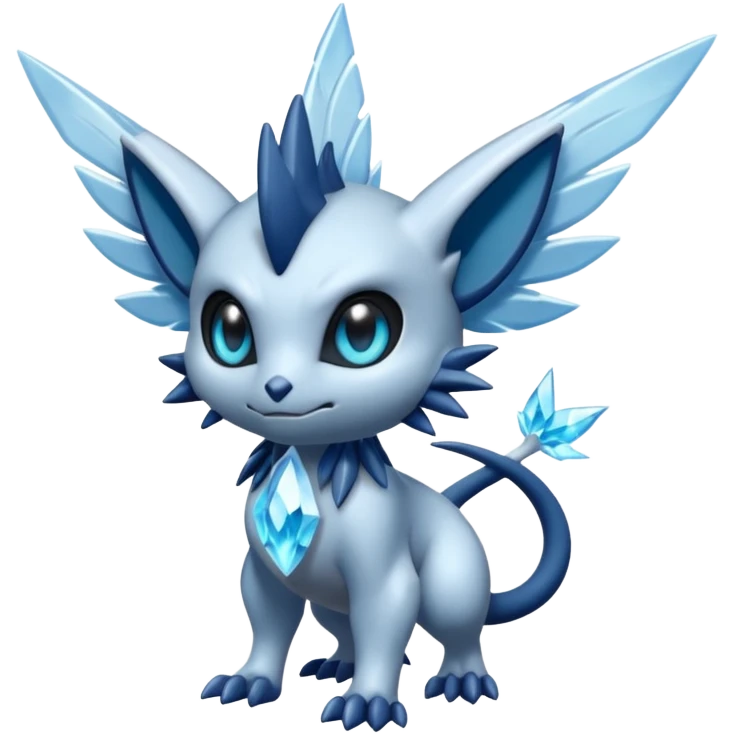 Elemental dark dusky mechanical frosty fairy-like fantasy epic rare Glalie-Sneasel-Togetic-Pokémon-Fakémon-hybrid-creature emoji