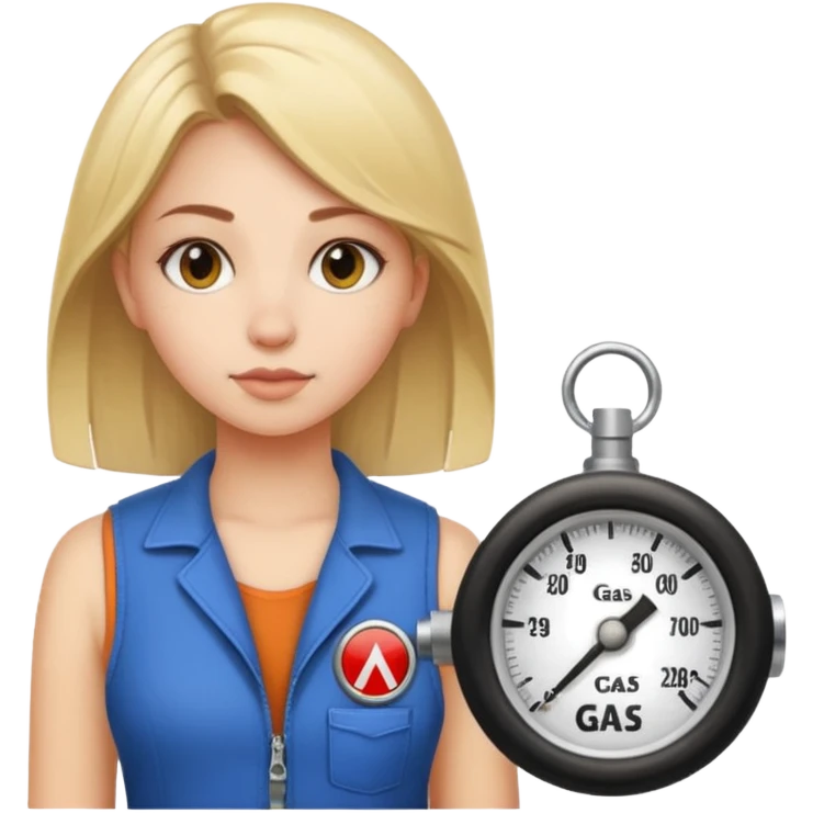 Gas gauge girl with Kellie name on  emoji