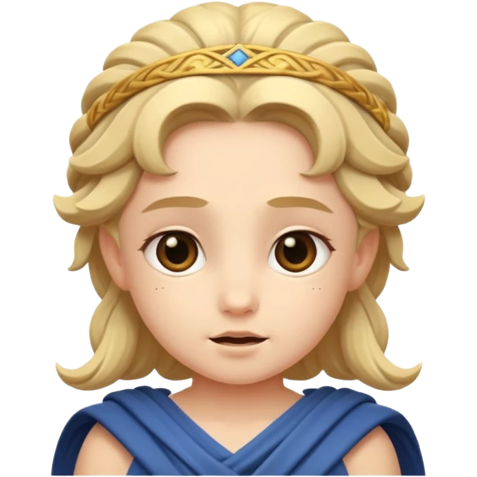 greek mithology character, cute and with emotion emoji