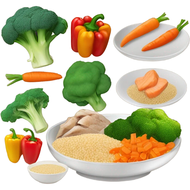 healthy plate of food emoji